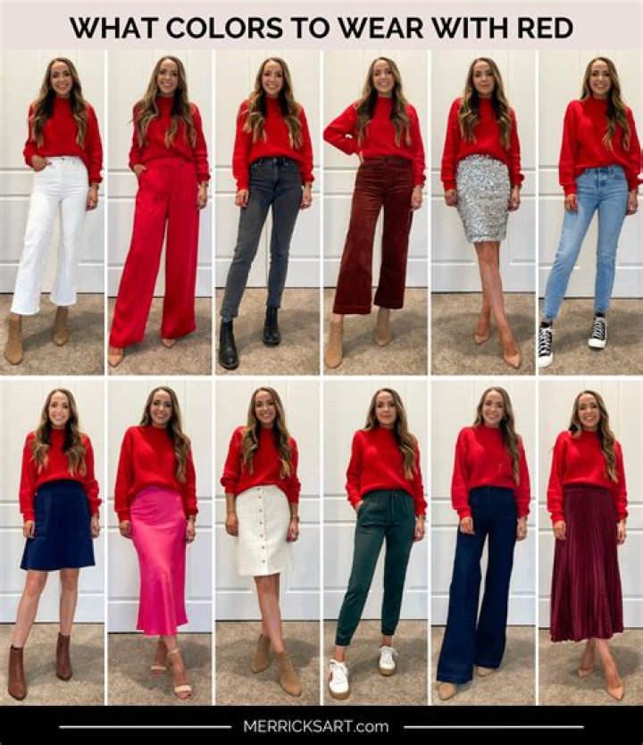 12 colors that go with red clothes: Shade of the season