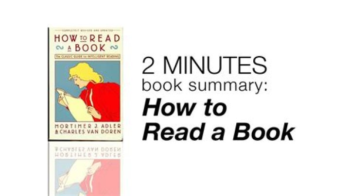 2 minutes book summary how to read a book