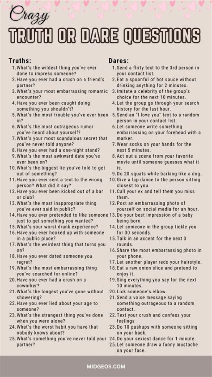 30 Flirty Truth Or Dare Questions To Text Your Crush