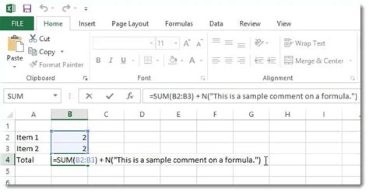 Add Comments to Formulas and Cells in Excel 2013