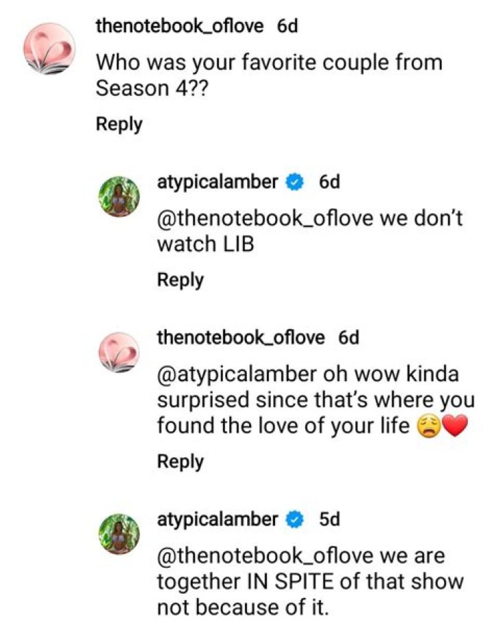 Amber Pike throws shade at Love is Blind: ‘We don’t watch’