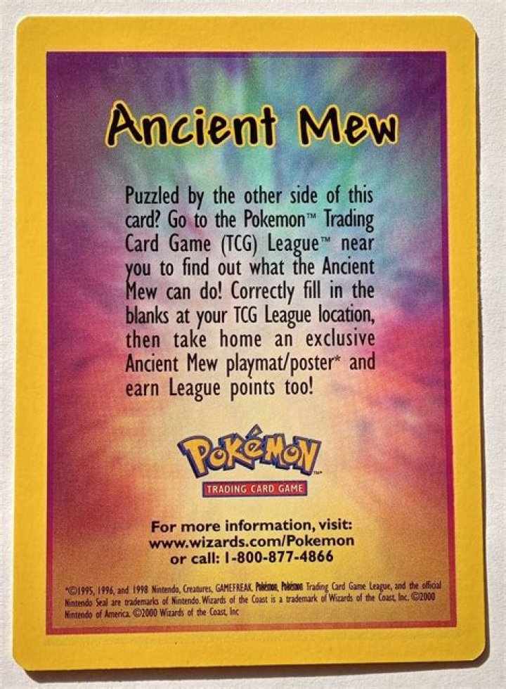 Ancient Mew Card Returns to Pokemon Trading Card Game