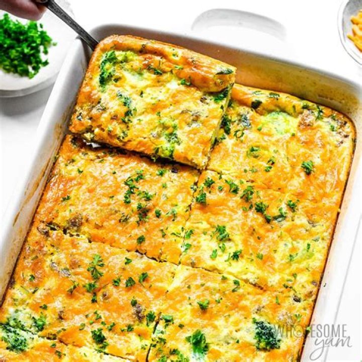 At what temperature is an egg casserole done?