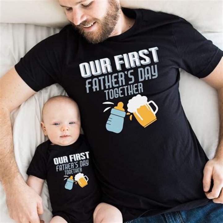 Austin Hurd celebrates his first Father’s Day with ‘super’ shirts 