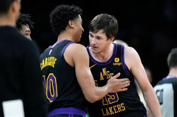 Austin Reaves hits 7 3-pointers, Lakers stun Celtics 114-105 without LeBron James, Anthony Davis