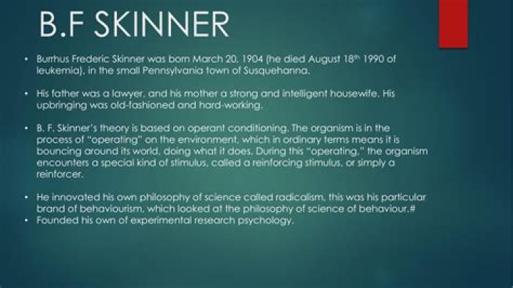 B.F. Skinner - Theory, Psychology & Facts