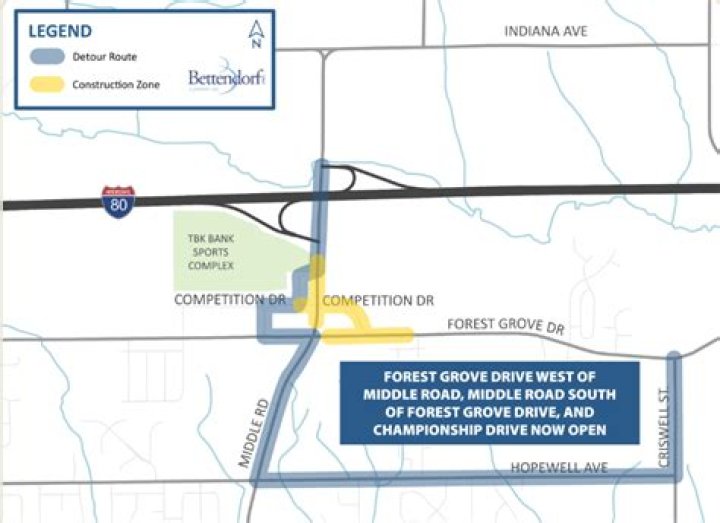 Bettendorf Forest Grove road work progresses