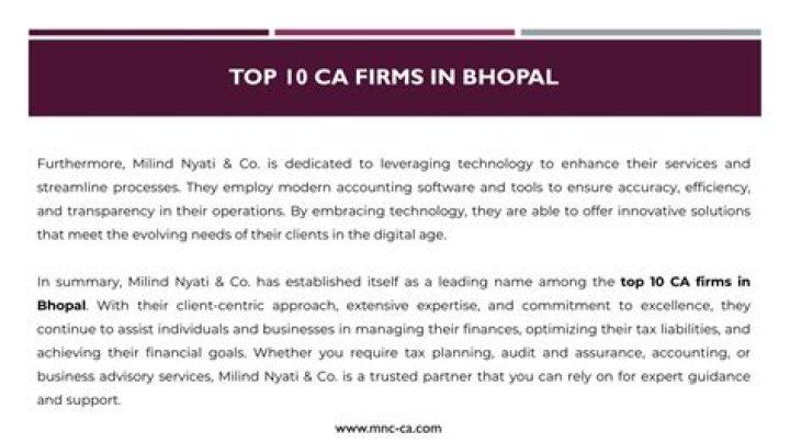 CA Firms in Bhopal