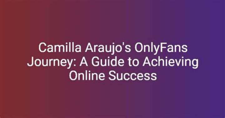 Camilla Araujo OnlyFans: Everything You Need To Know