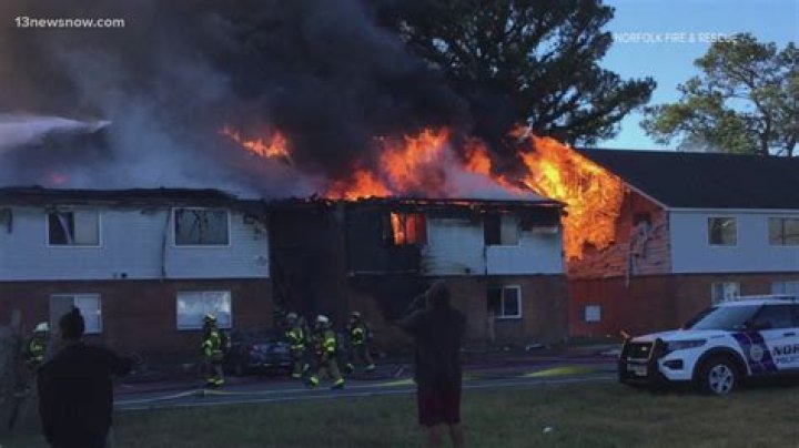 Crews battle fire Saturday inside walls of apartment complex