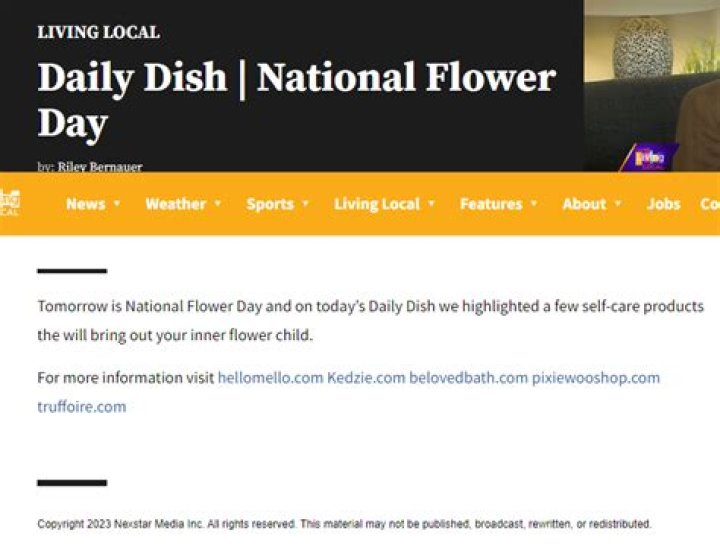 Daily Dish | National Flower Day