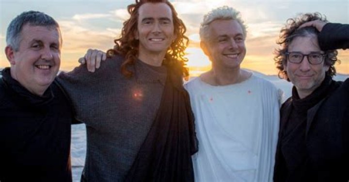 David Tennant and Michael Sheen in behind-the-scenes Good Omens pics