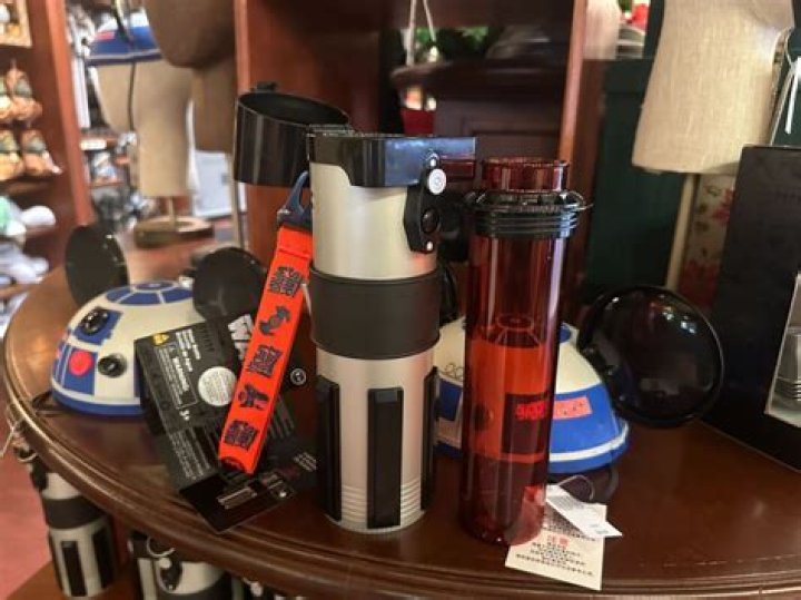 Disney's Star Wars Darth Vader Lightsaber Electronic Water Bottle Is On Sale Now