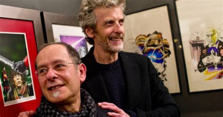 Doctor Who artist Chris Achilleos meets Peter Capaldi at Target exhibition launch