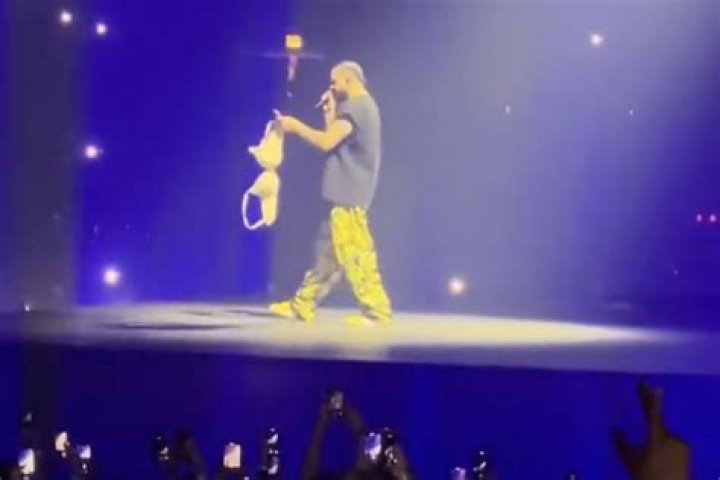 Drake Gets Excited and Pauses Show After Fan Throws Large Bra