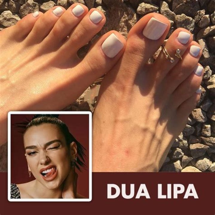 Dua Lipa's French Tip Toes Are The Prettiest Vacation Pedicure