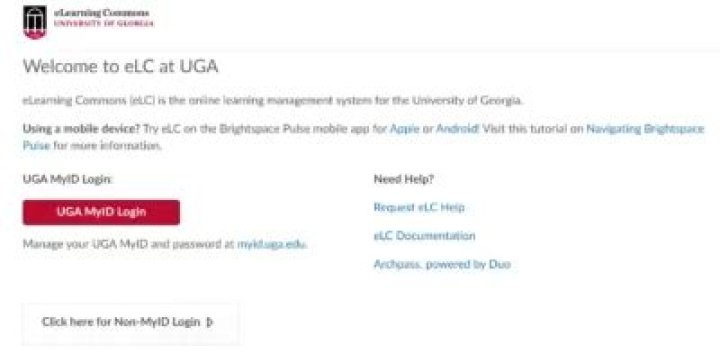 eLC UGA Login 2024 - eLearning Commons