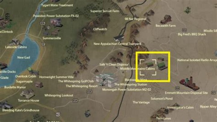 Fallout 76 Middle Mountain Cabins