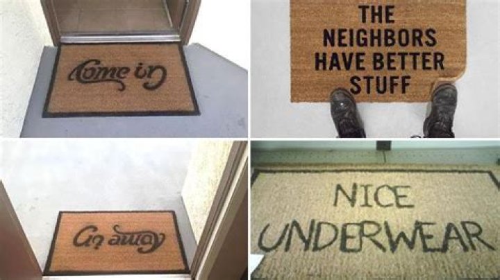 From amusing welcome messages to advice for burglars... here are the funniest doormats of all time