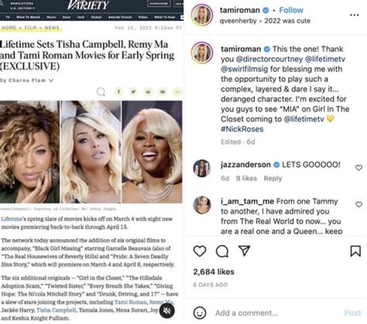 ‘From The Real World to Now’: Tami Roman’s Grind Has Fans Inspired After the Former Reality Star Announces a New Acting Gig