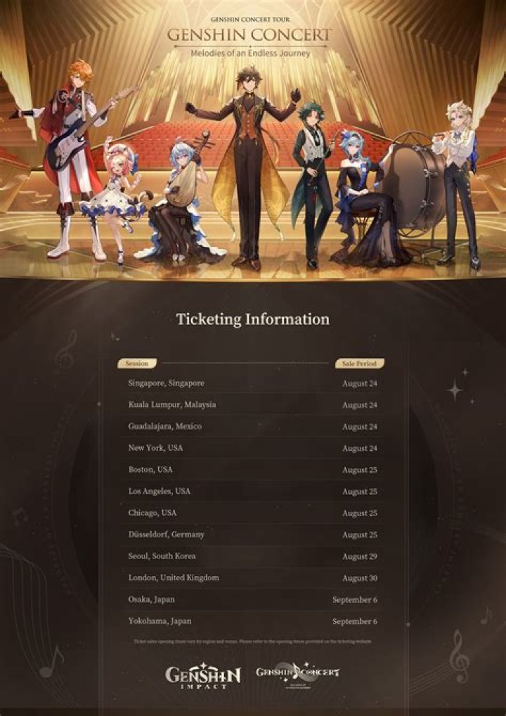Genshin Impact Concert 2023: All Tour Locations and Dates