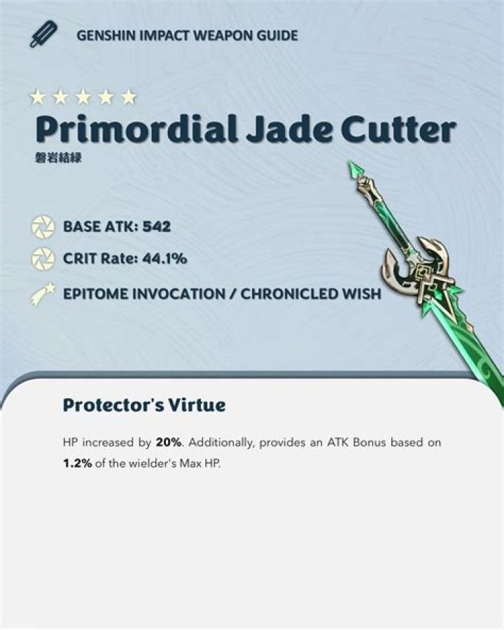 Genshin Impact Guide - About the Primordial Jade Cutter