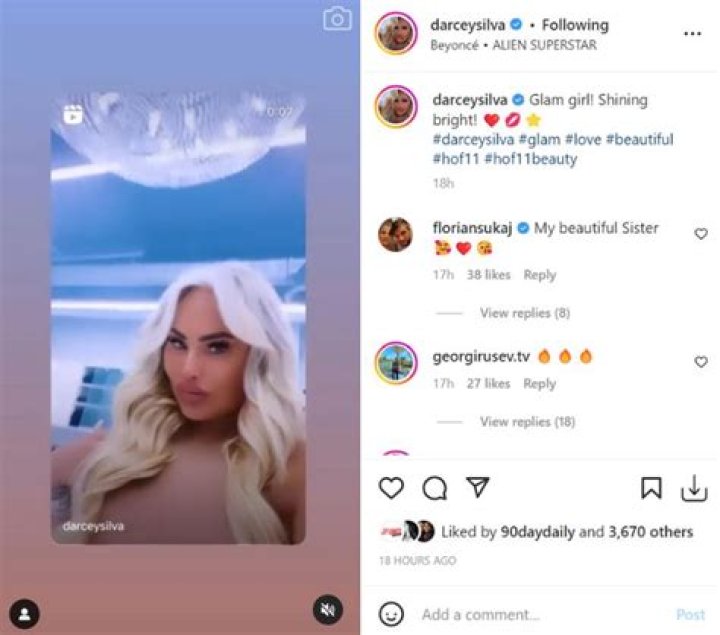 ‘Glam girl’ Darcey Silva gets attention from ex Georgi Rusev