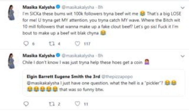 ‘Go Off’: Social Media War Erupts Between ‘LHH’ stars Masika Kalysha and Akbar V Over Cucumber Craze