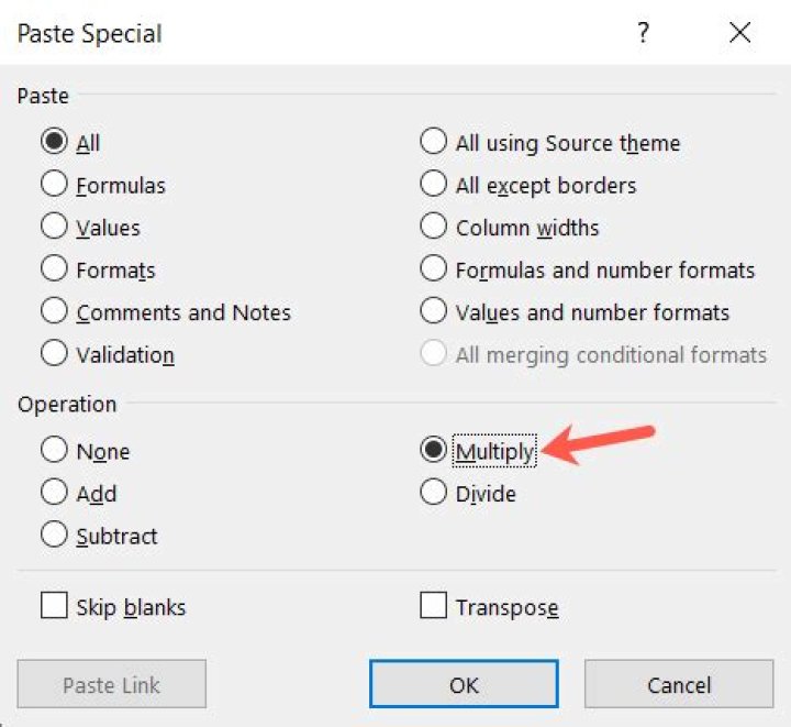 How to Add or Multiply Values with Paste Special in Microsoft Excel