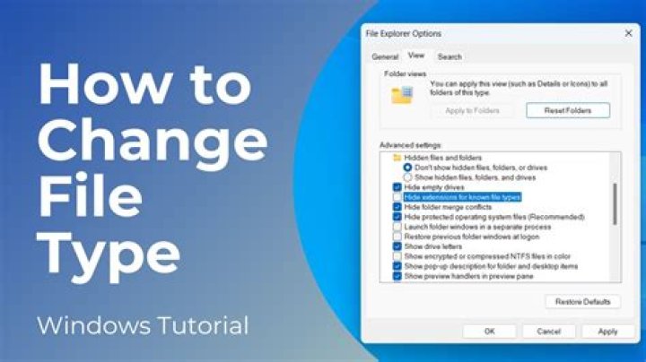 How to change a file type using windows