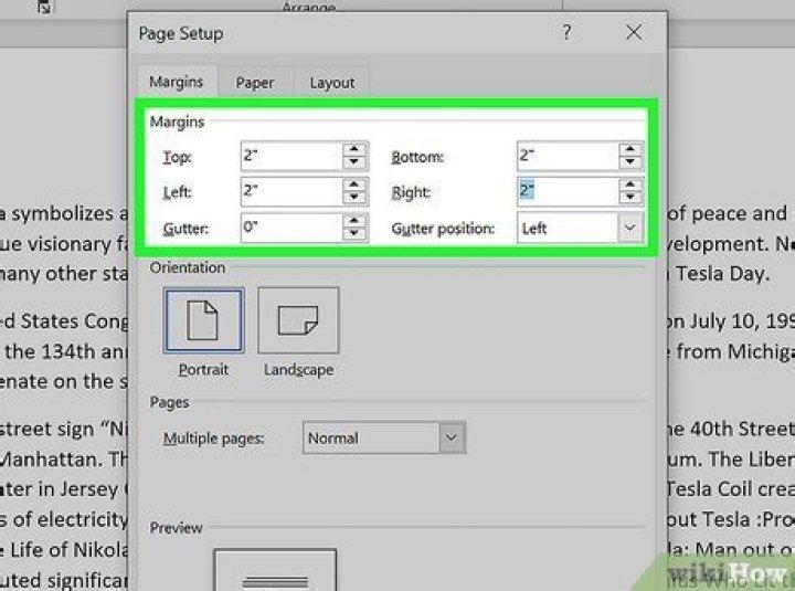 How to change page margins in word