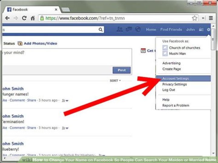 How to change your name on facebook