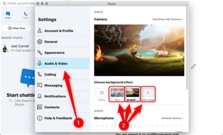 How to change your skype video call background