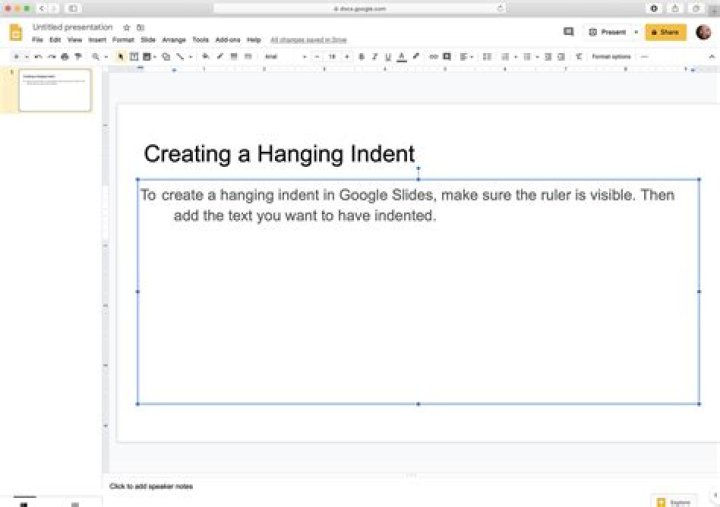 How to Create a Hanging Indent in Google Slides