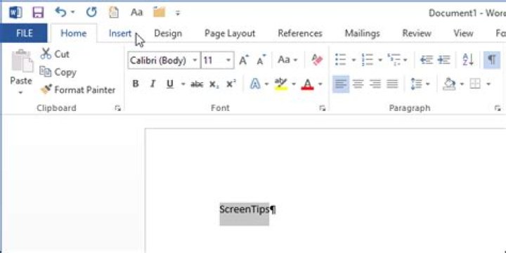 How to create custom screentips in word 2013
