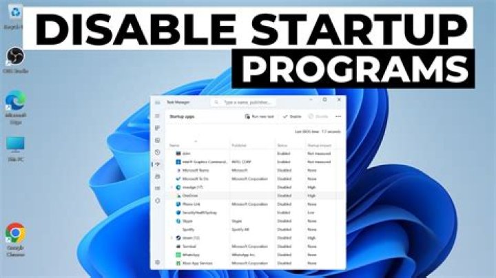 How to disable startup programs in windows