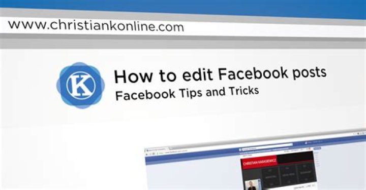 How to edit facebook posts