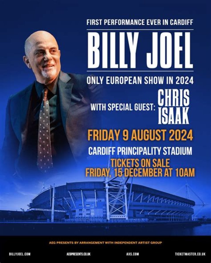 How to get Billy Joel tickets for his only UK tour date in Cardiff