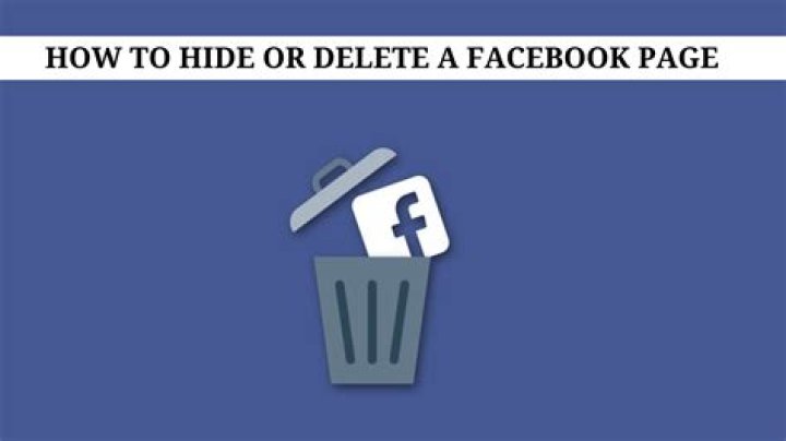 How to hide or delete a facebook page