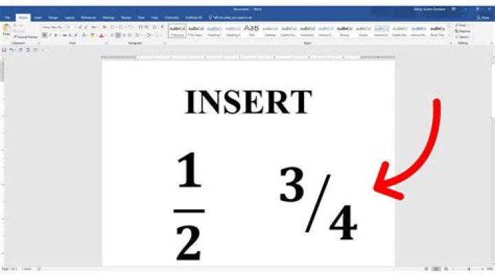 How to Make a Fraction in Microsoft Word