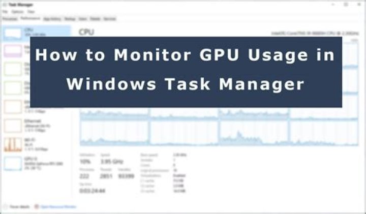 How to Monitor GPU Usage in the Windows Task Manager