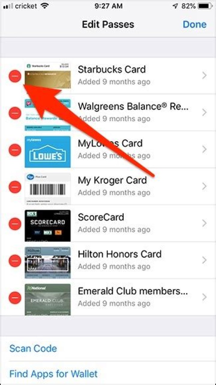 How to remove cards and passes from the wallet app on iphone