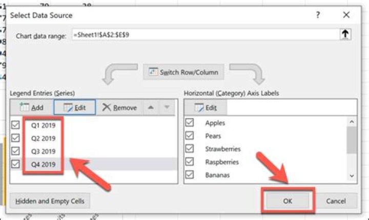 How to rename a data series in microsoft excel