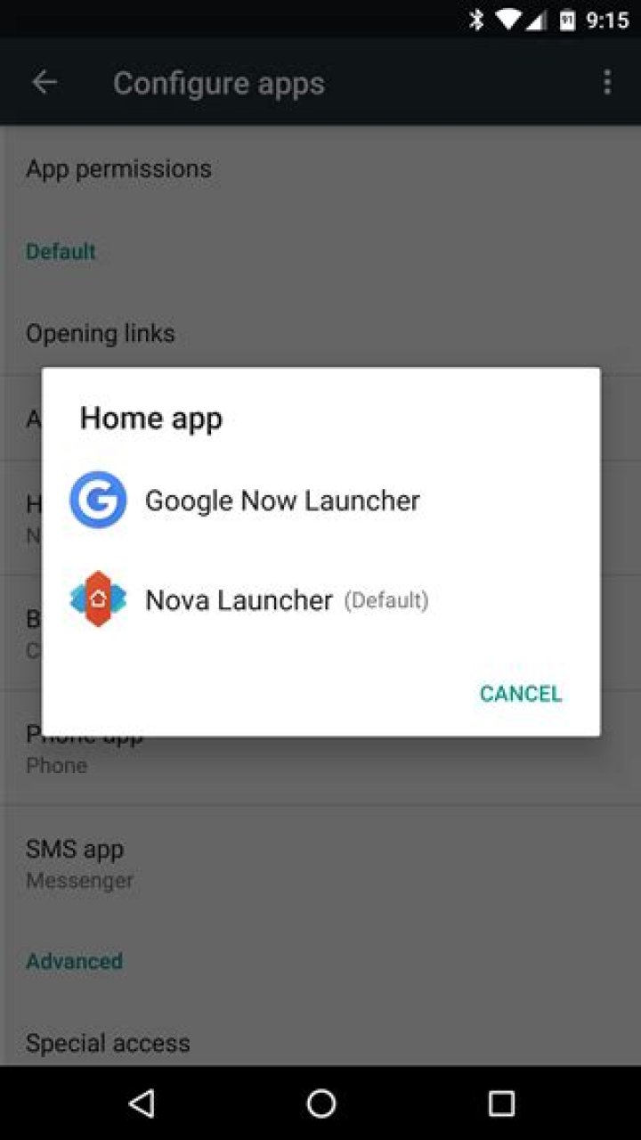 How to reset android’s application launcher to the default