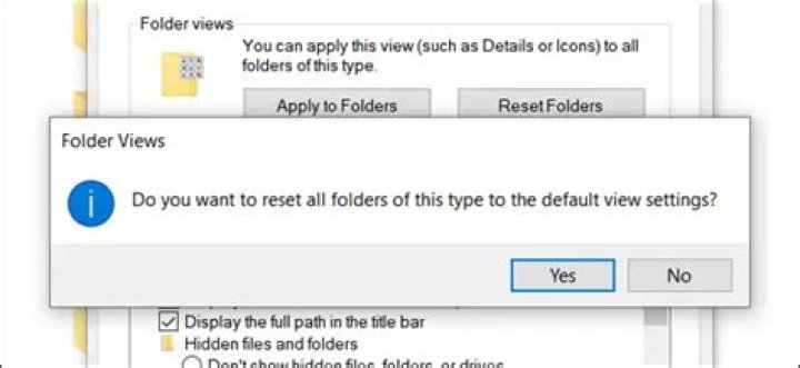 How to reset file explorer’s folder view in windows 10