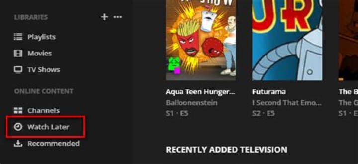 How to save a video to plex for later viewing