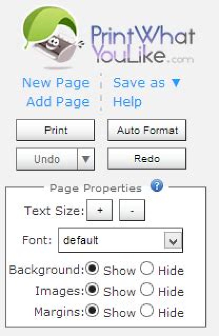 How to save ink and make web sites print better