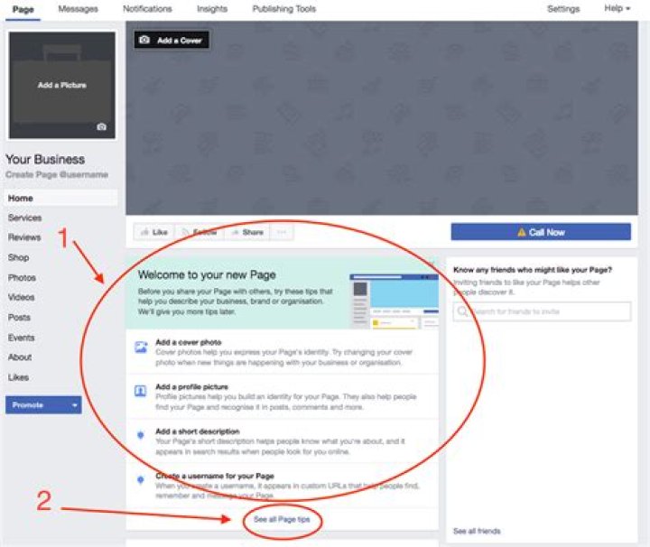 How to set up a facebook page