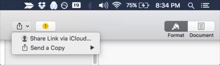 How to share iwork documents from icloud