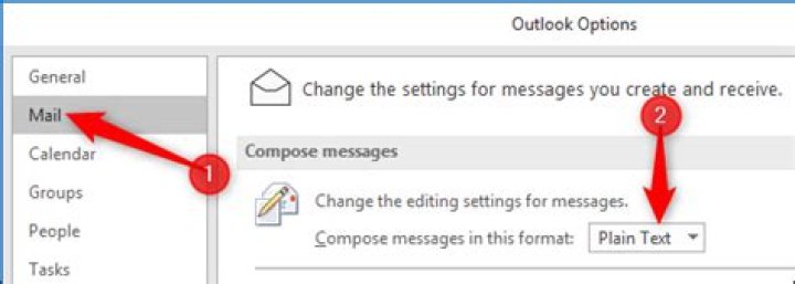 How to show all mail as plain text in outlook